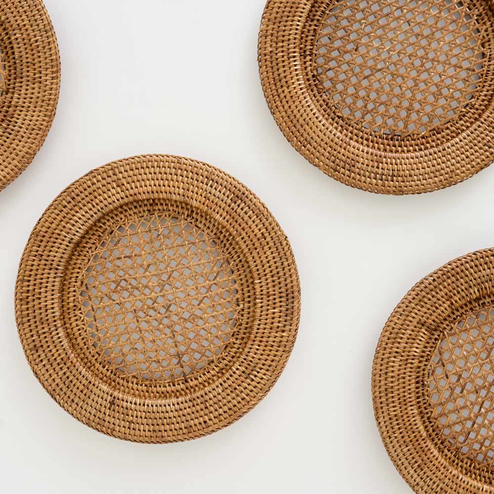 Honey Rattan Charger | Set 4