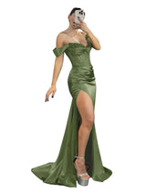 Ivory Beaded Off Shoulder Mermaid Evening Gown | Isolde Collection 4