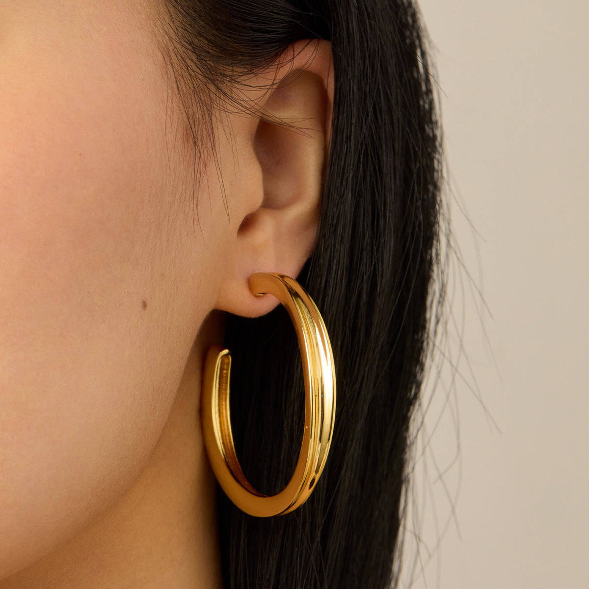 Slim Doune Hoops - Gold O/S