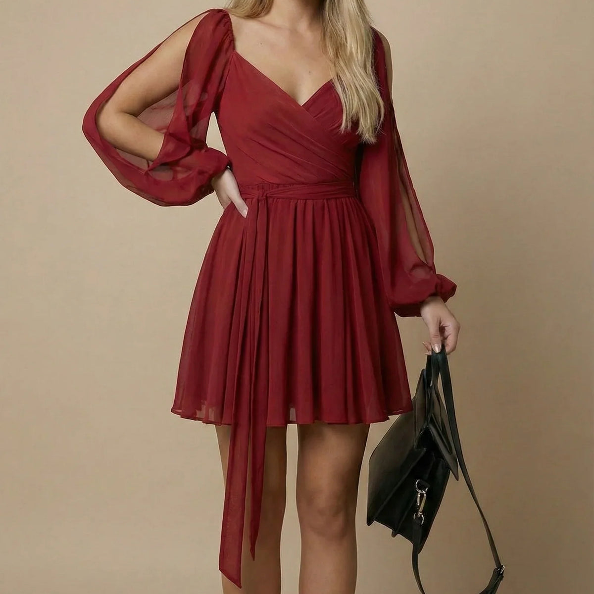 Layla | Mini Dress with Balloon Sleeves