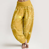 Lotus Print Relaxed Harem Trousers for Ladies | Liora Collection 9