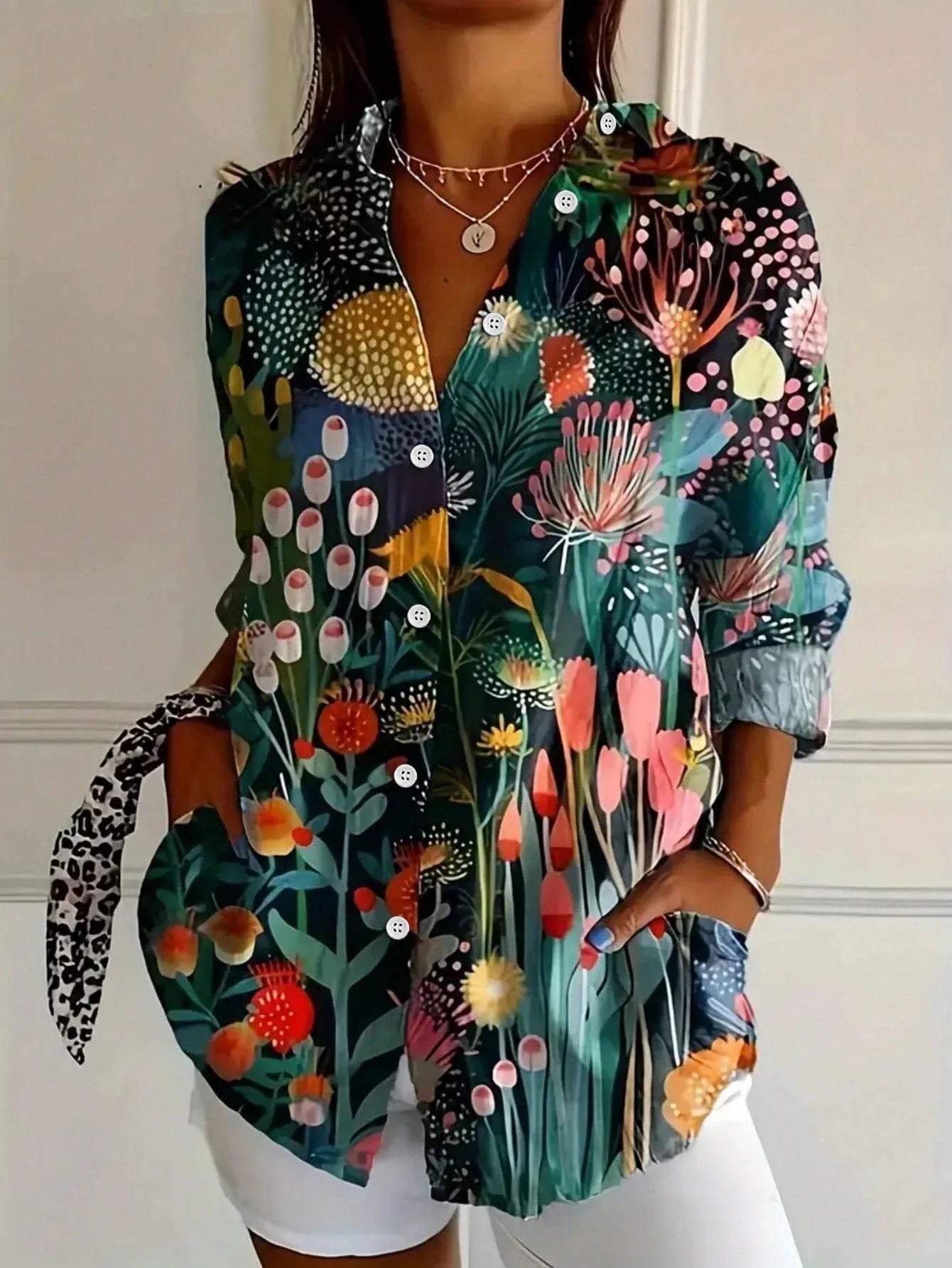 Multicolor Abstract Print Relaxed Fit Blouse | Ardent Collection 2