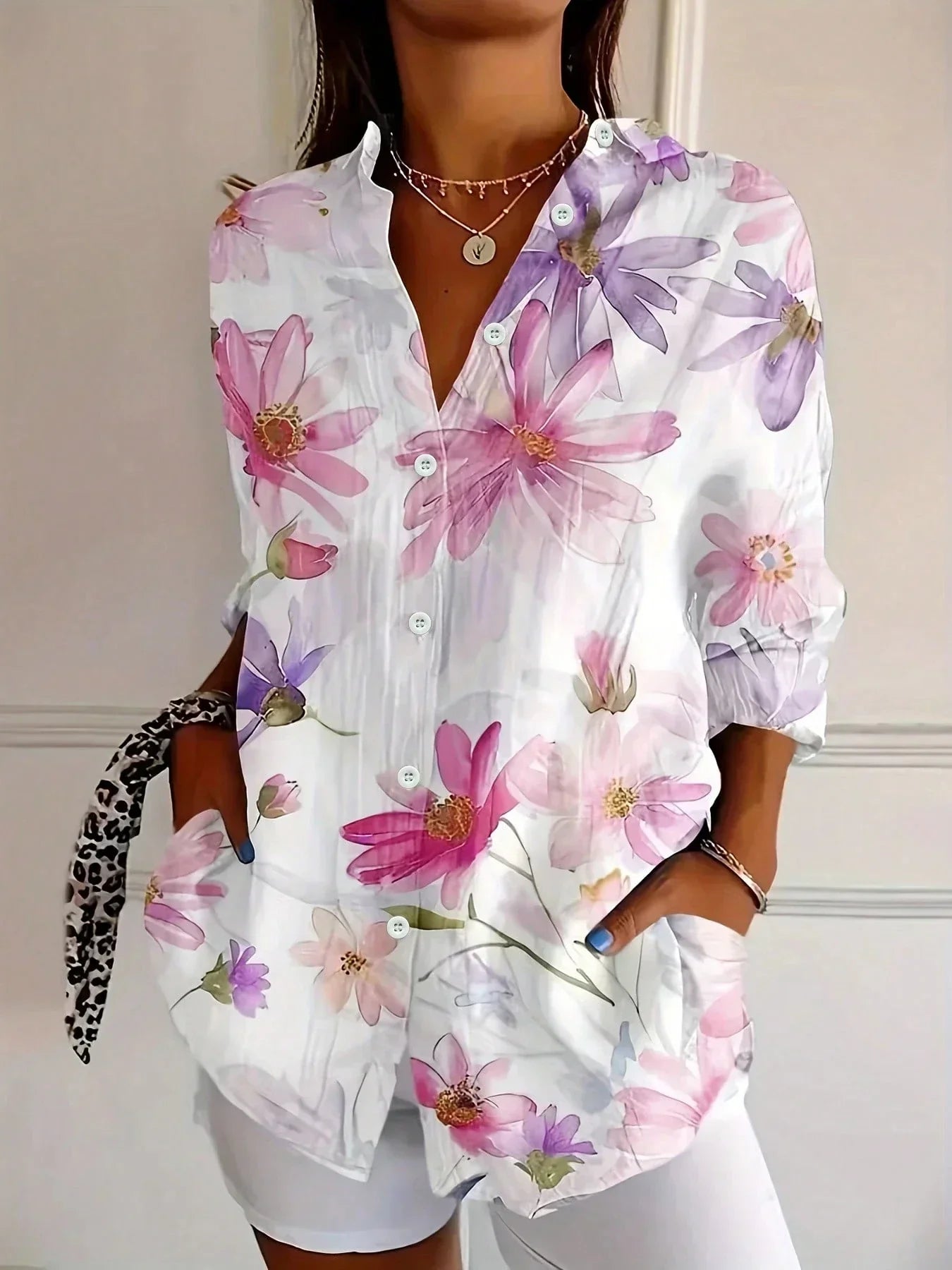 Multicolor Abstract Print Relaxed Fit Blouse | Ardent Collection 3