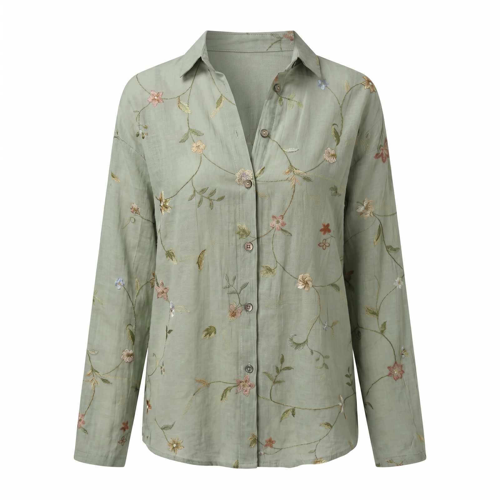 Multicolor Abstract Print Split V-Neck Roll-Up Sleeve Relaxed Blouse | Astra Collection 3