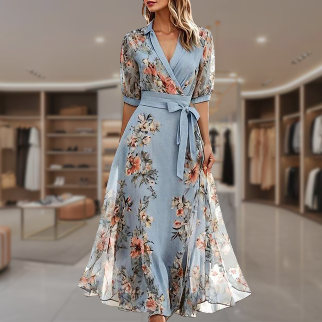 Multicolor Floral Flowing Maxi Wedding Guest Dress | Willow Collection 2