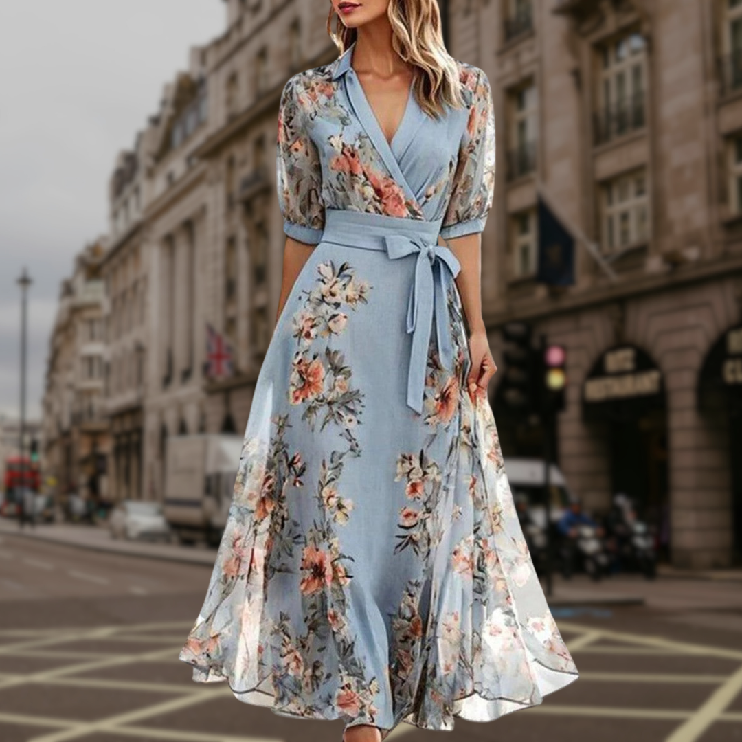 Multicolor Floral Flowing Maxi Wedding Guest Dress | Willow Collection 3