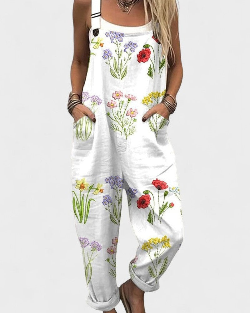 Multicolor Floral Print Relaxed Fit Jumpsuit Women | Solara Collection 2
