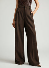 Neutral High Waist Wide Leg Trousers for Office and Smart-Casual Wear | Haven Collection 2