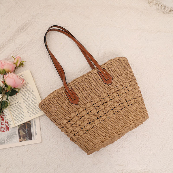 Handwoven Straw Shoulder Bag