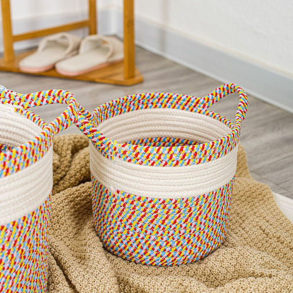 Handwoven Cotton Storage Baskets