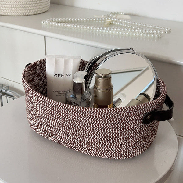 Artisanal Oval Cotton Baskets