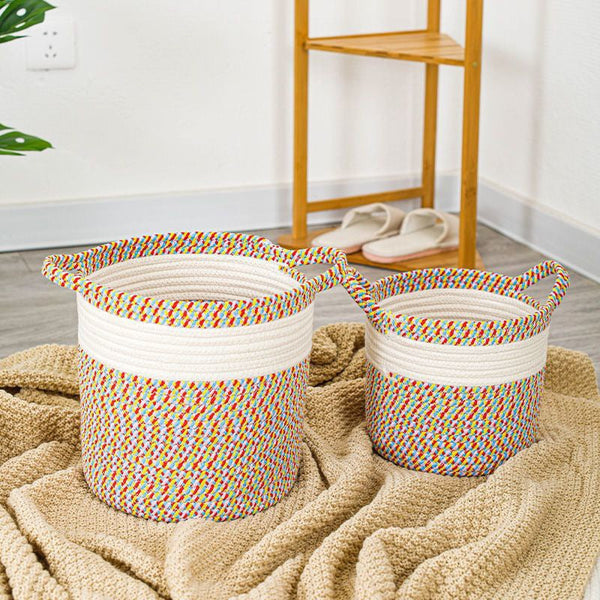 Handwoven Cotton Storage Baskets
