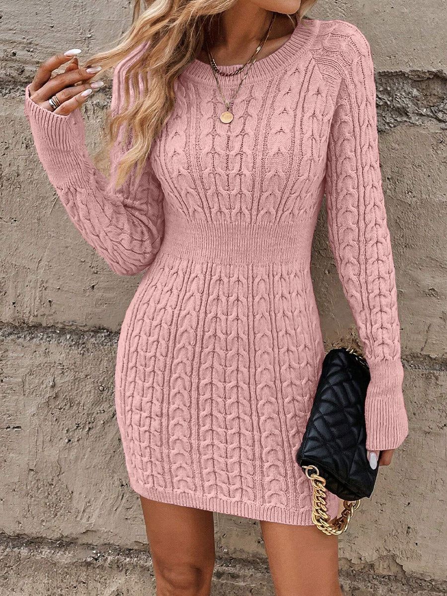 Women's Knitted Autumn Sweater Skirt Set | Slim Fit Elegant Pullover
