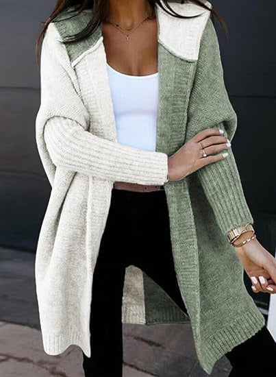 Women's Knitted Winter Cardigan | Oversized Loose Hooded Sweater