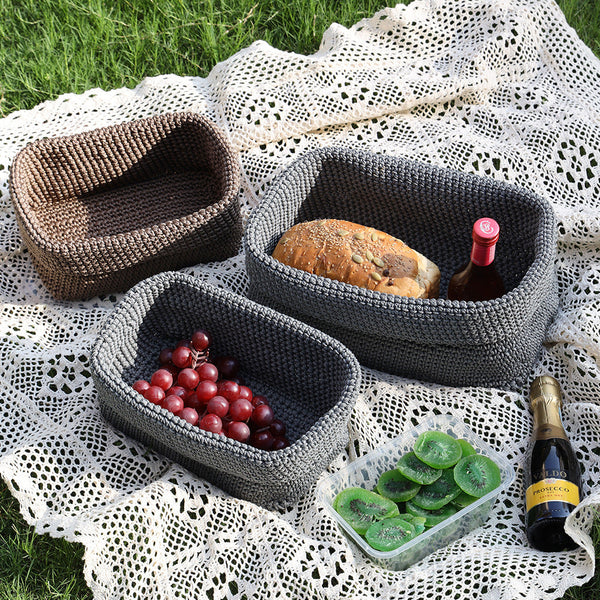 Handwoven Square Storage Baskets