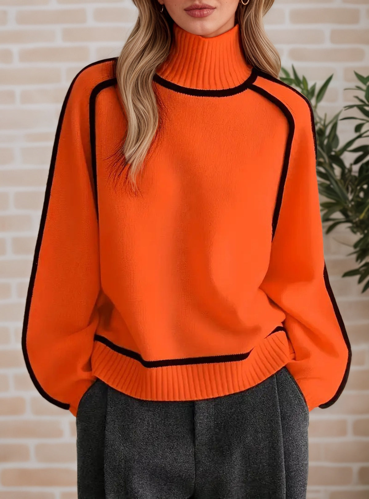Women's Knit Turtleneck Winter Sweater | Elegant Long-Sleeve Pullover Top