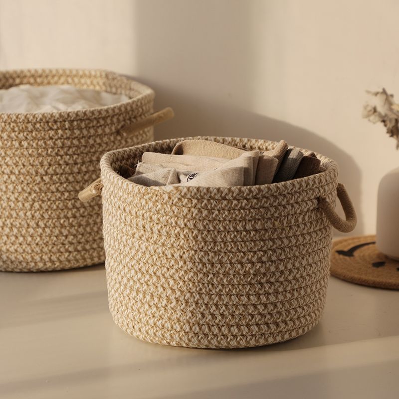 Handwoven Round Cotton Storage Baskets