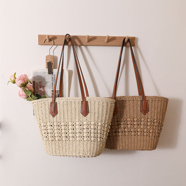 Handwoven Straw Shoulder Bag
