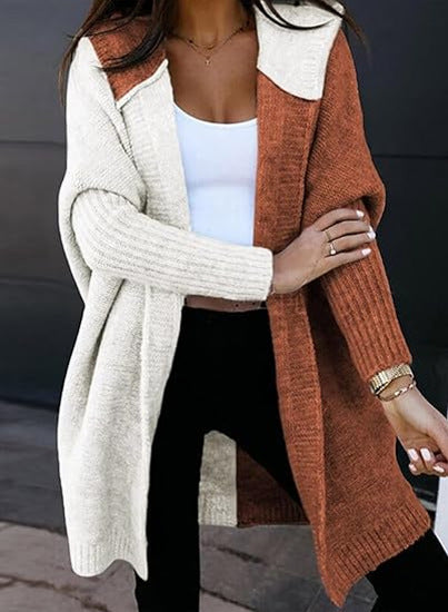 Women's Knitted Winter Cardigan | Oversized Loose Hooded Sweater