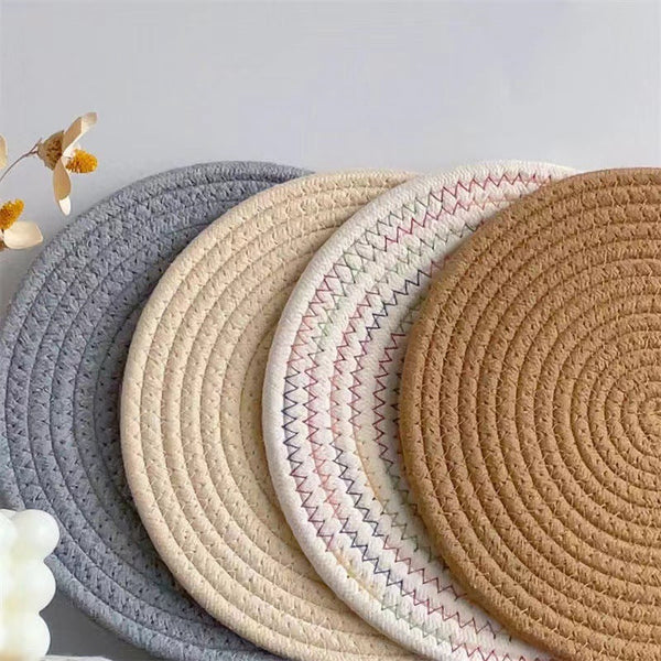 Artisan Hemp Coasters – Handwoven Heat-Resistant Table Protectors