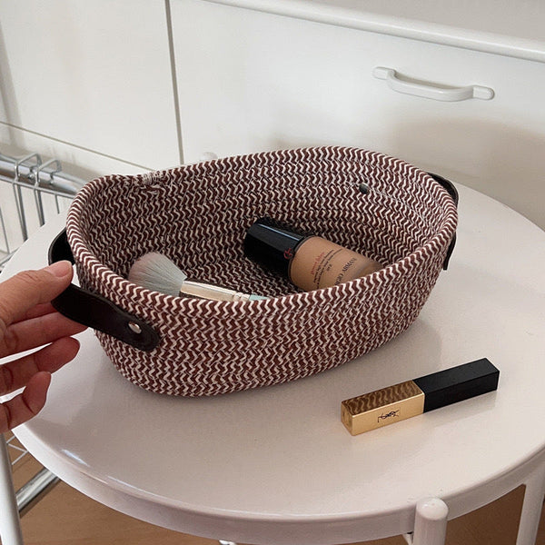 Artisanal Oval Cotton Baskets