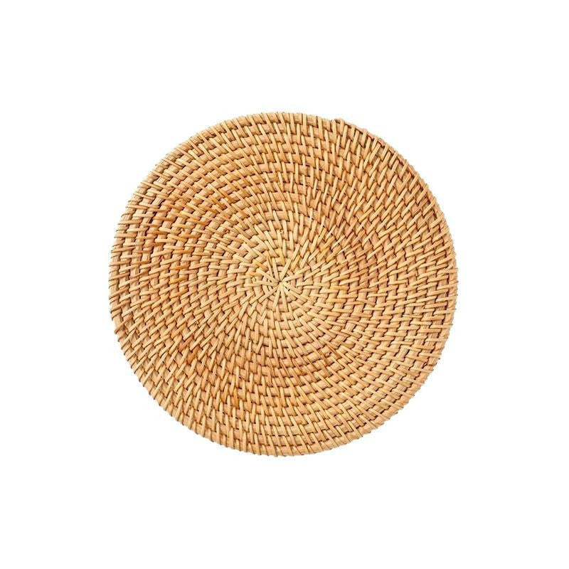 Handwoven Rattan Round Trivets – Earth-Toned Natural Heat Protectors