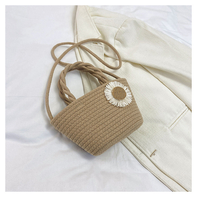 Rustic Cotton Rope Satchel – Handwoven Farmhouse Carryall