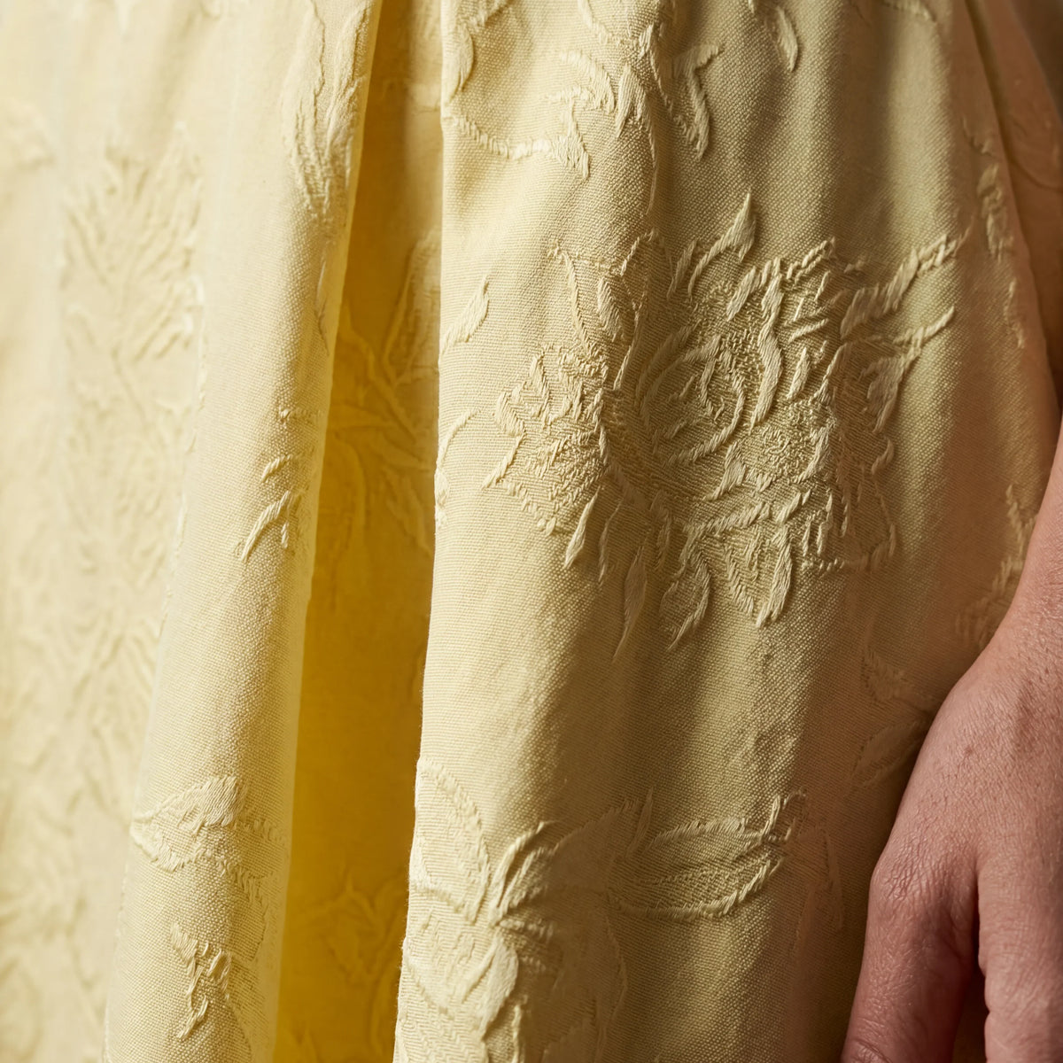 Marci | Midi Dress with Floral Jacquard and Halterneck