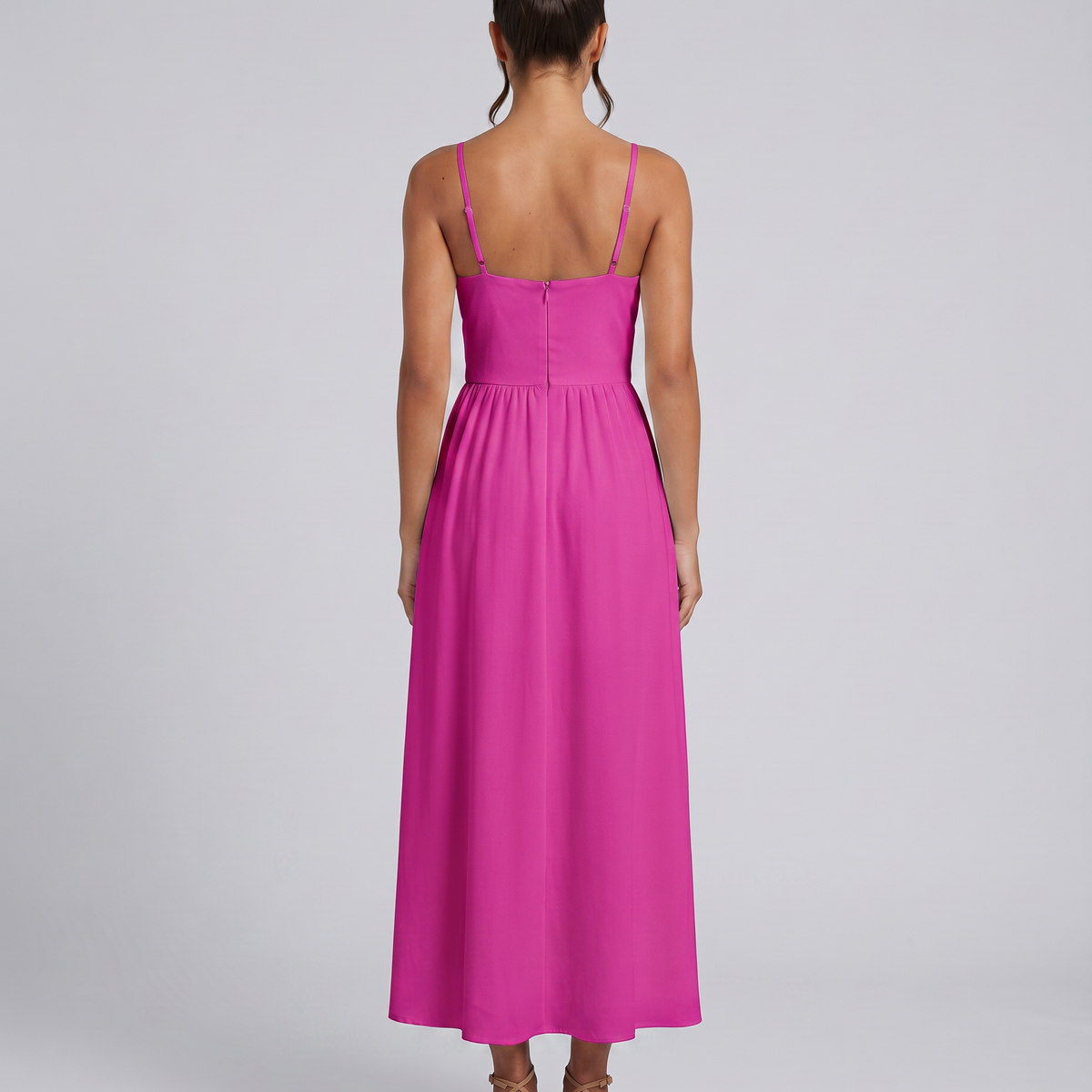 Shauna | Midi Dress with Twist Front and Side Slit