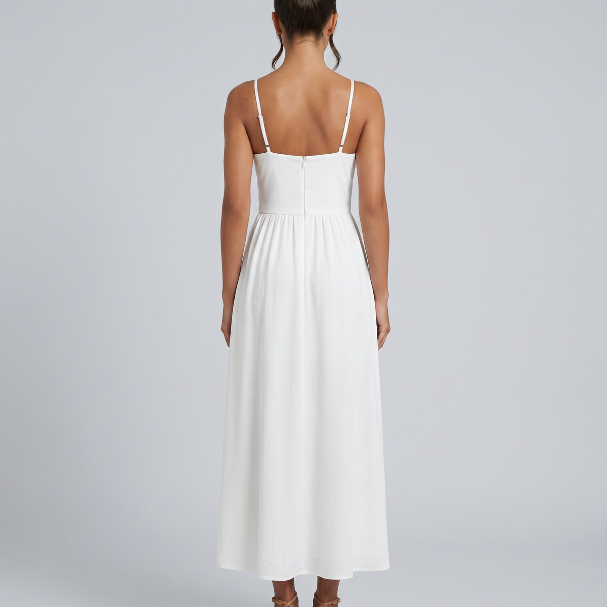 Shauna | Midi Dress with Twist Front and Side Slit