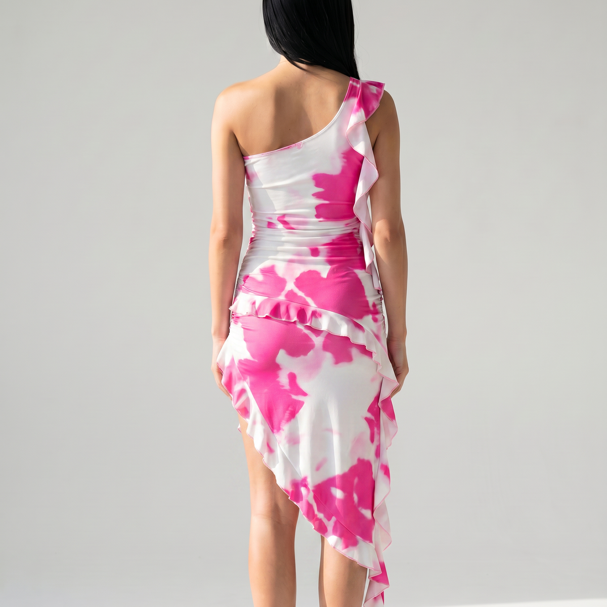 Maxine | One-Shoulder Bodycon Dress with Ruffle Detail