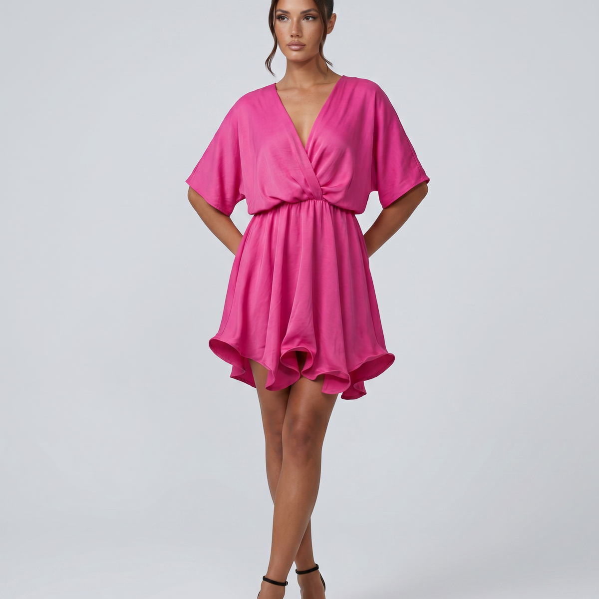 Blair | Mini Dress with Flutter Sleeves and Ruffle Hem