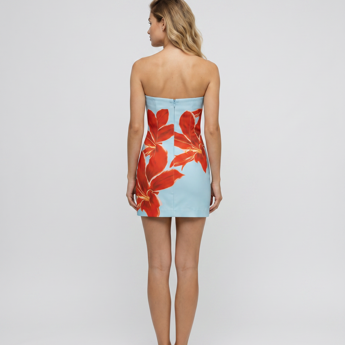 Sheena | Strapless Mini Dress with Floral Print