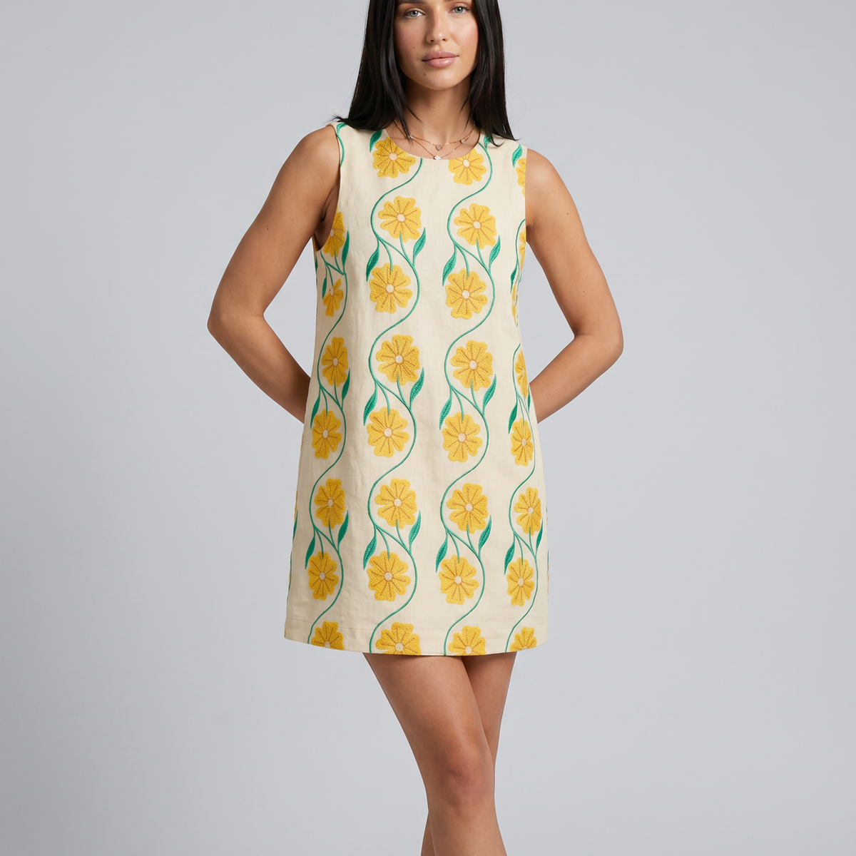 Sofia | Sleeveless Mini Dress with Floral Print