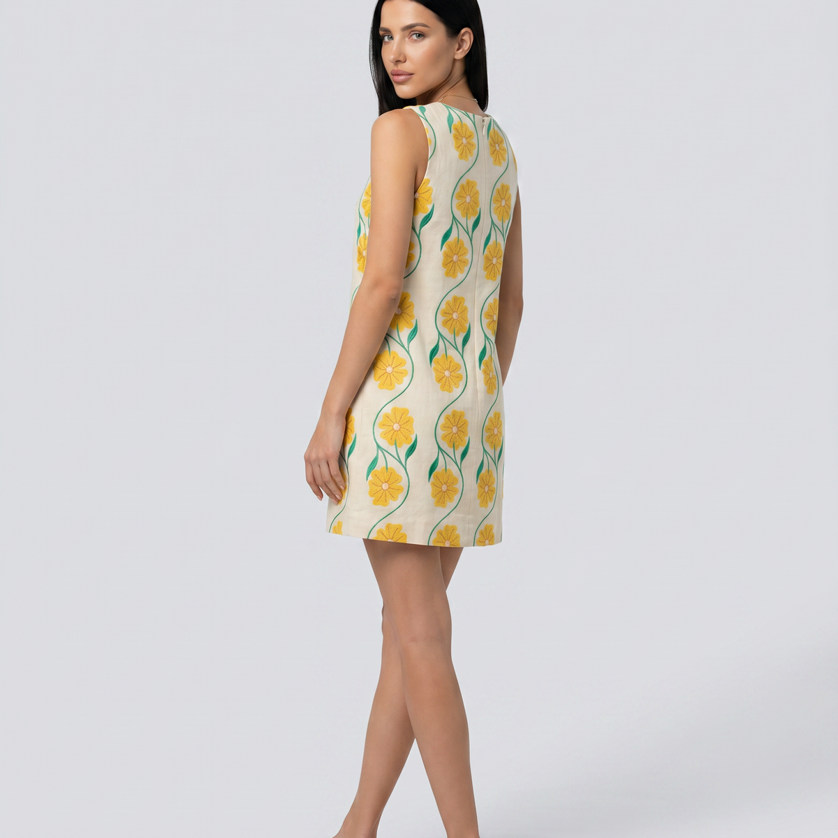 Sofia | Sleeveless Mini Dress with Floral Print