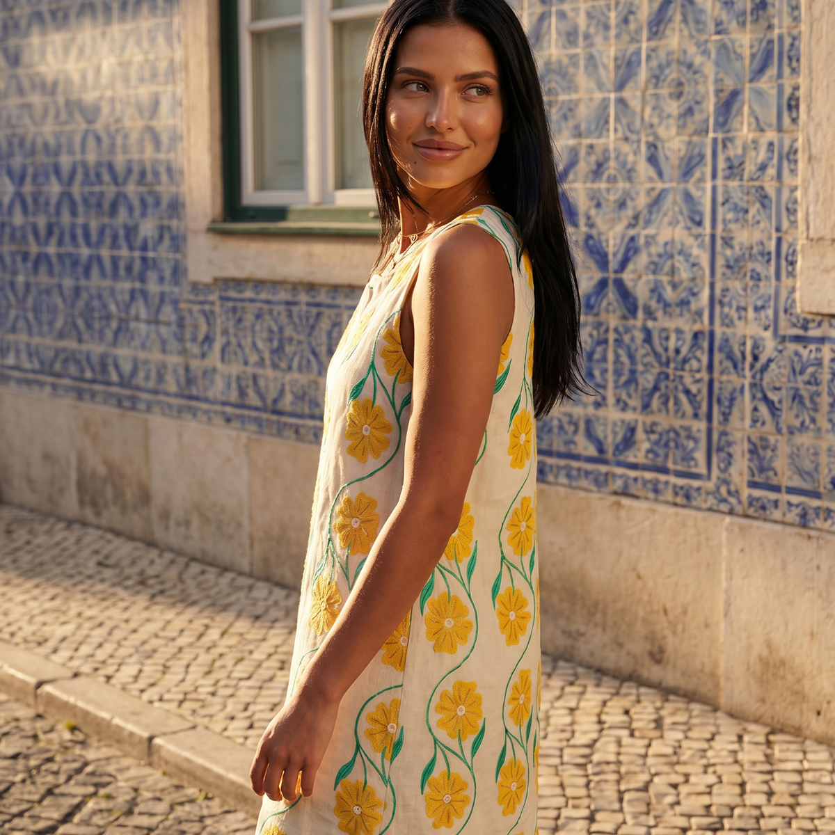 Sofia | Sleeveless Mini Dress with Floral Print