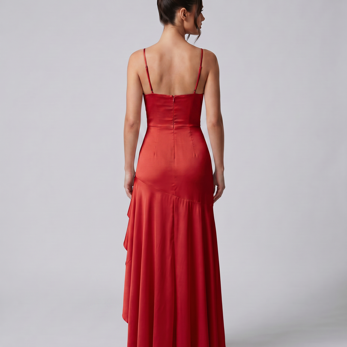 Chiara | Maxi Dress with Cowl Neck and Ruffle Hem