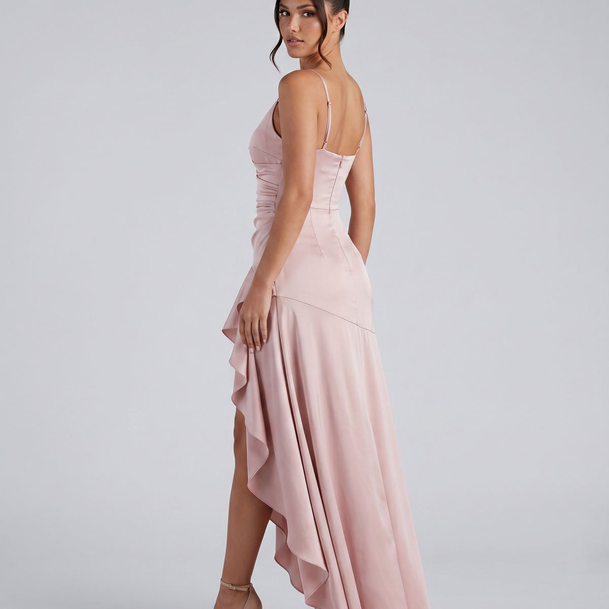 Chiara | Maxi Dress with Cowl Neck and Ruffle Hem