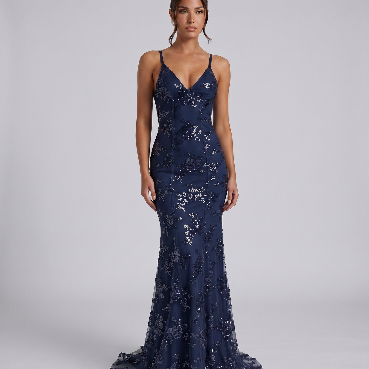 Rita | Maxi Dress with Deep V-Neck and Embellished Detail