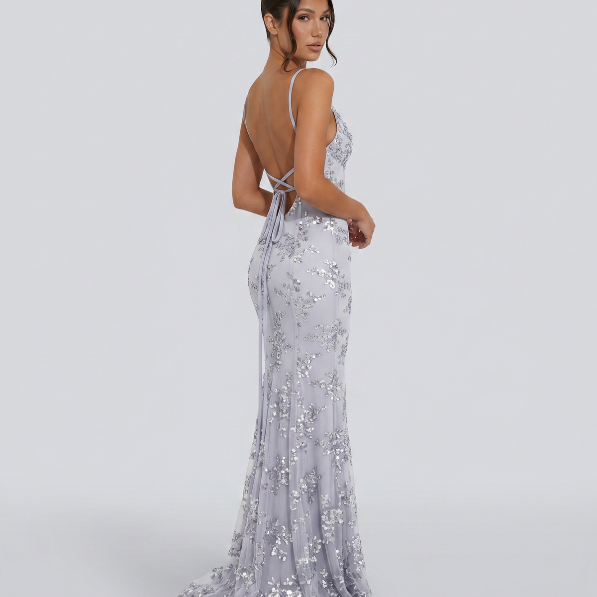Rita | Maxi Dress with Deep V-Neck and Embellished Detail