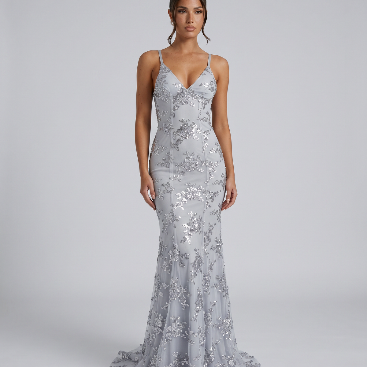 Rita | Maxi Dress with Deep V-Neck and Embellished Detail