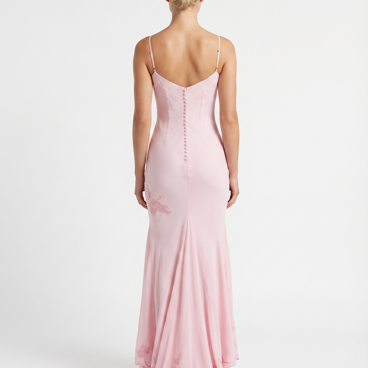 Tiffany | Maxi Dress with Beaded Embellishment and Asymmetric Hem