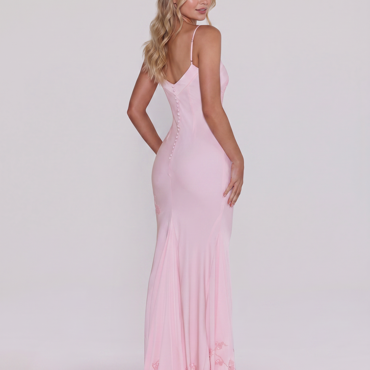 Tiffany | Maxi Dress with Beaded Embellishment and Asymmetric Hem