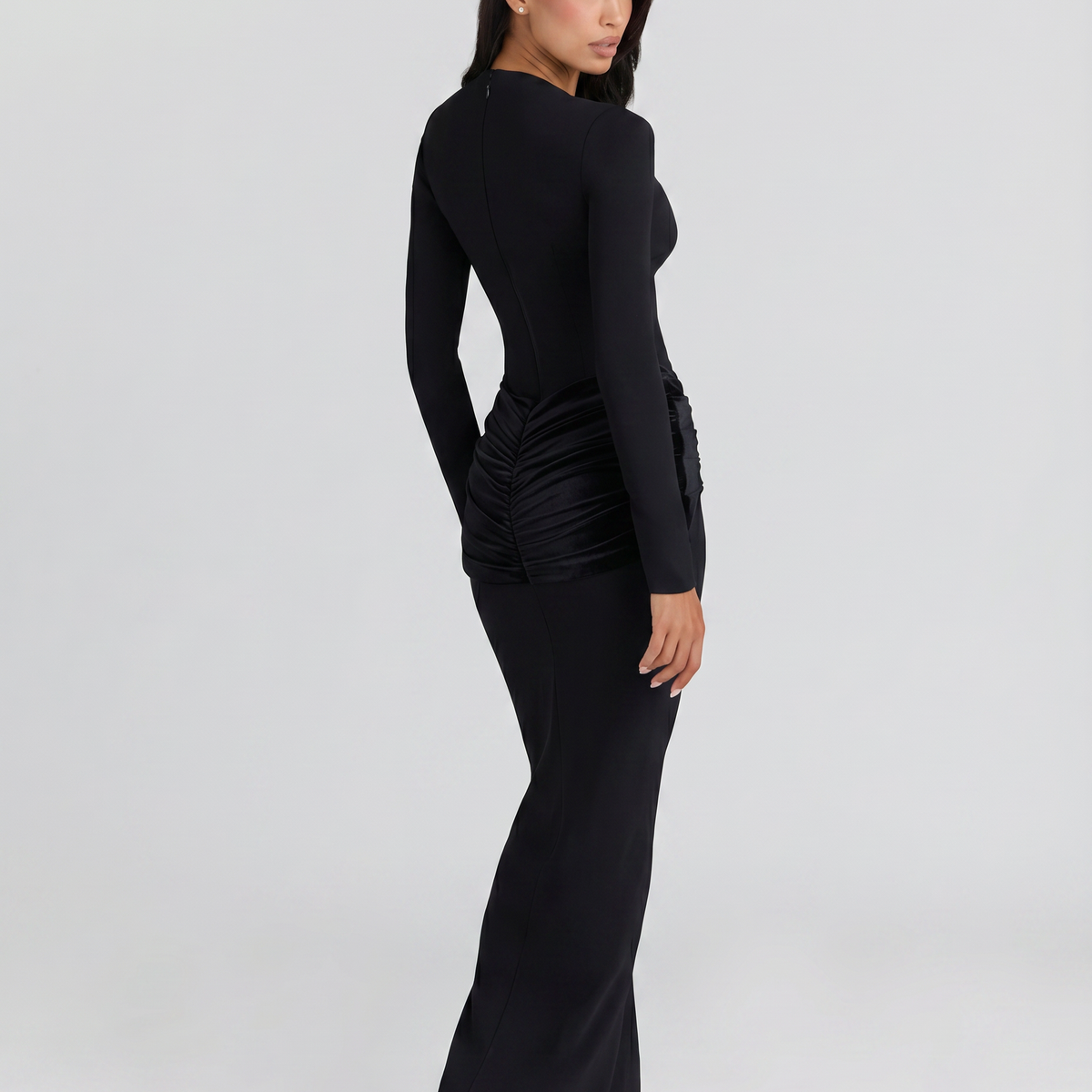Teresa | Maxi Dress with Long Sleeves and Gathered Waist