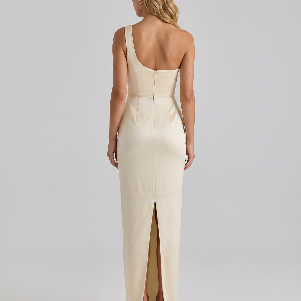 Luisa | Maxi Dress with One-Shoulder Draped Design