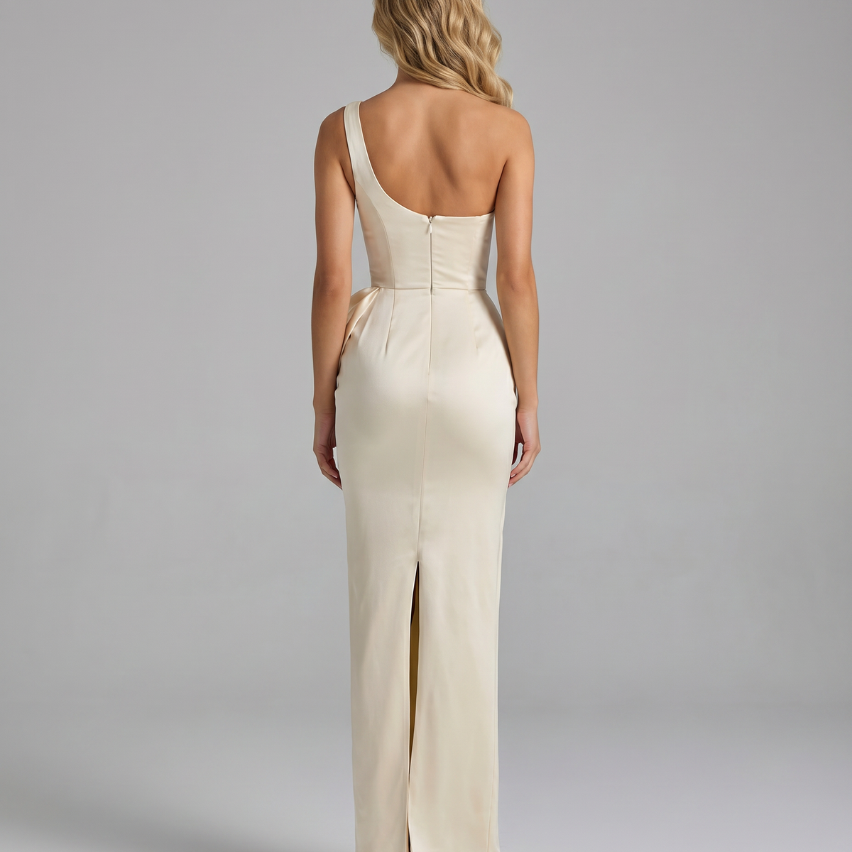 Luisa | Maxi Dress with One-Shoulder Draped Design
