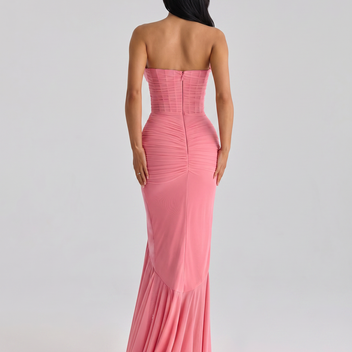 Shelby | Maxi Dress with Halter Neck and Waterfall Ruffle