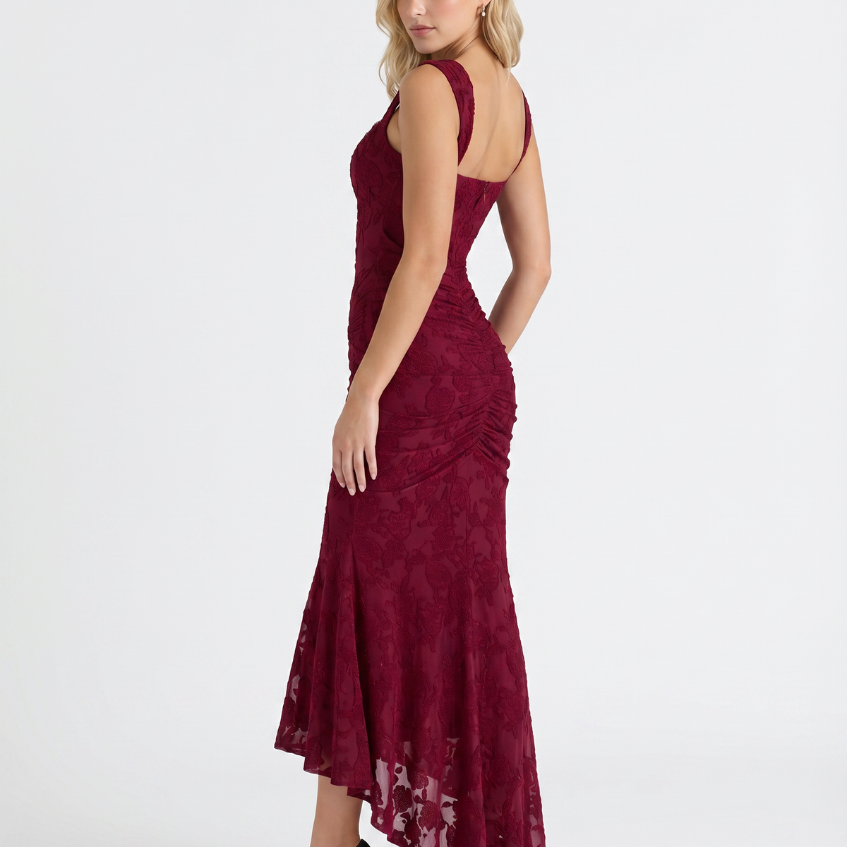 Marissa | Maxi Dress with Floral Lace Corset and Ruched Skirt
