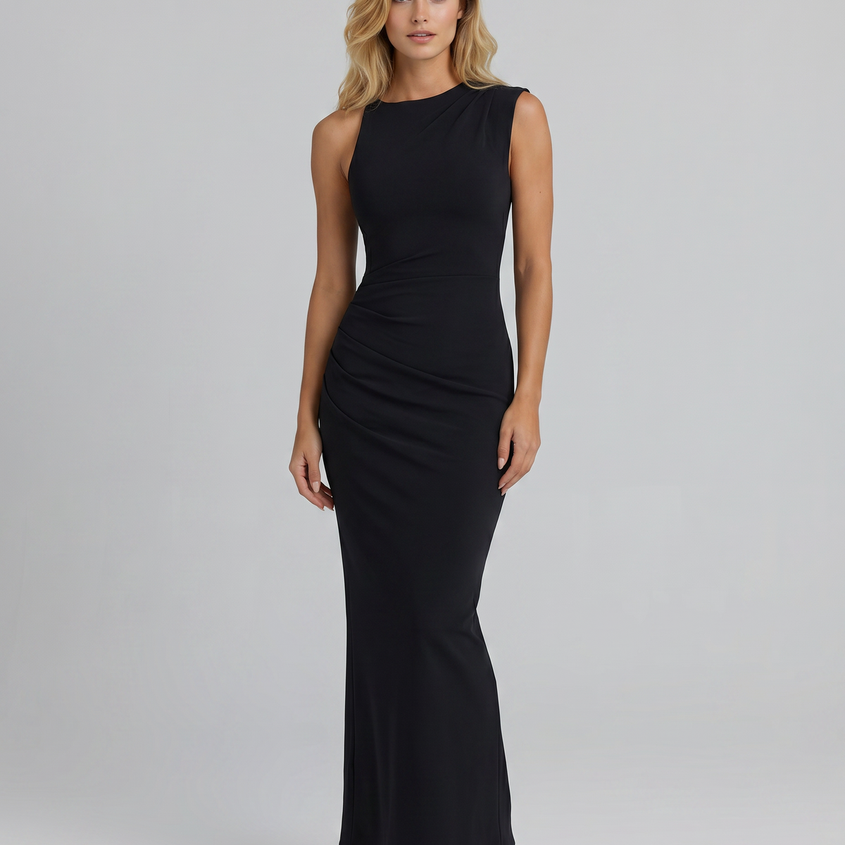 Nelda | Maxi Dress with Asymmetric Draped Design