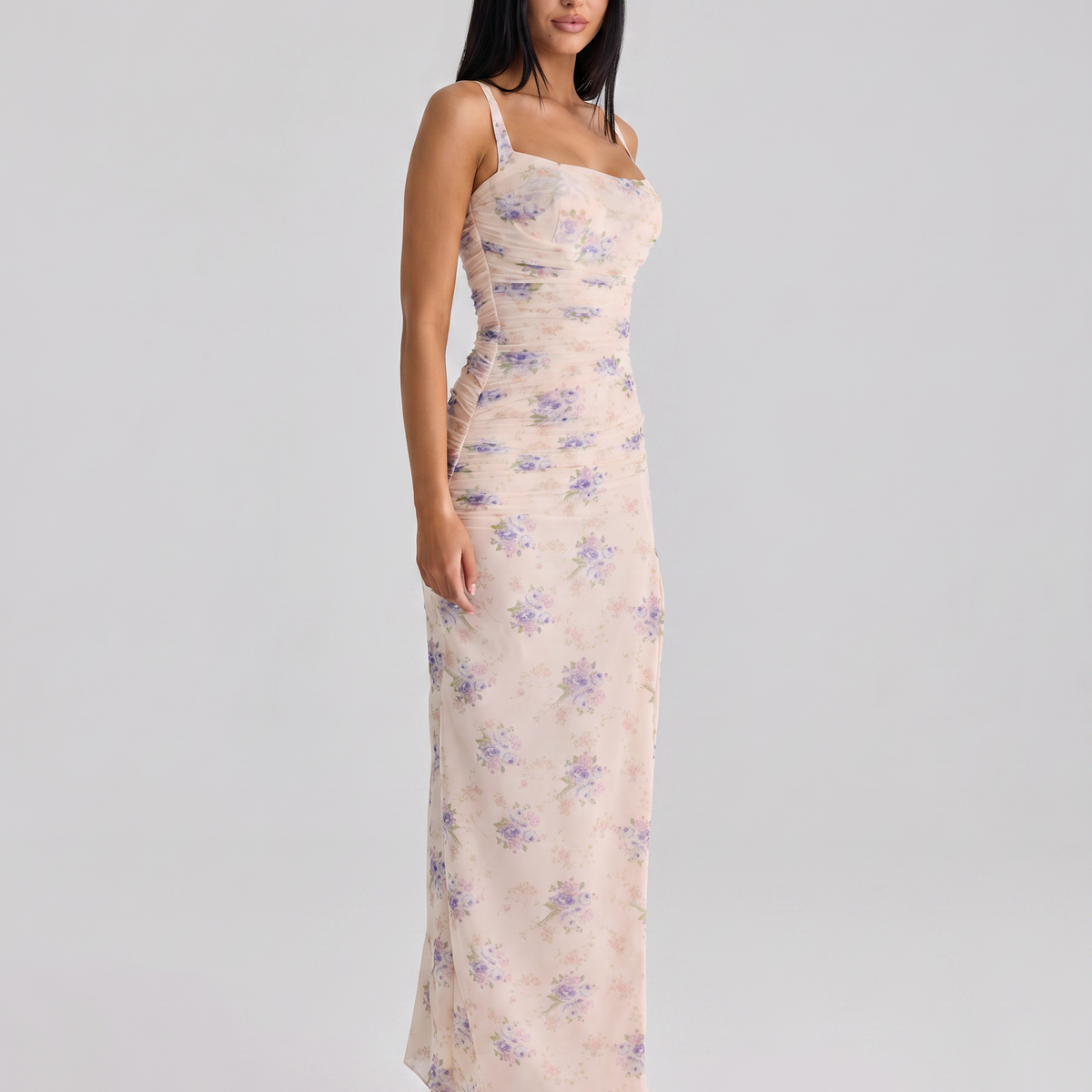 Estelle | Maxi Dress with Floral Print and Side Slit